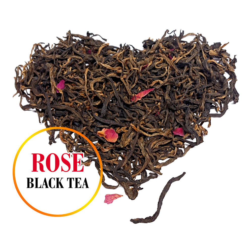 ROSE Black tea - Черный чай с типсами и лепестками Pоз PT80г Чёрный чай