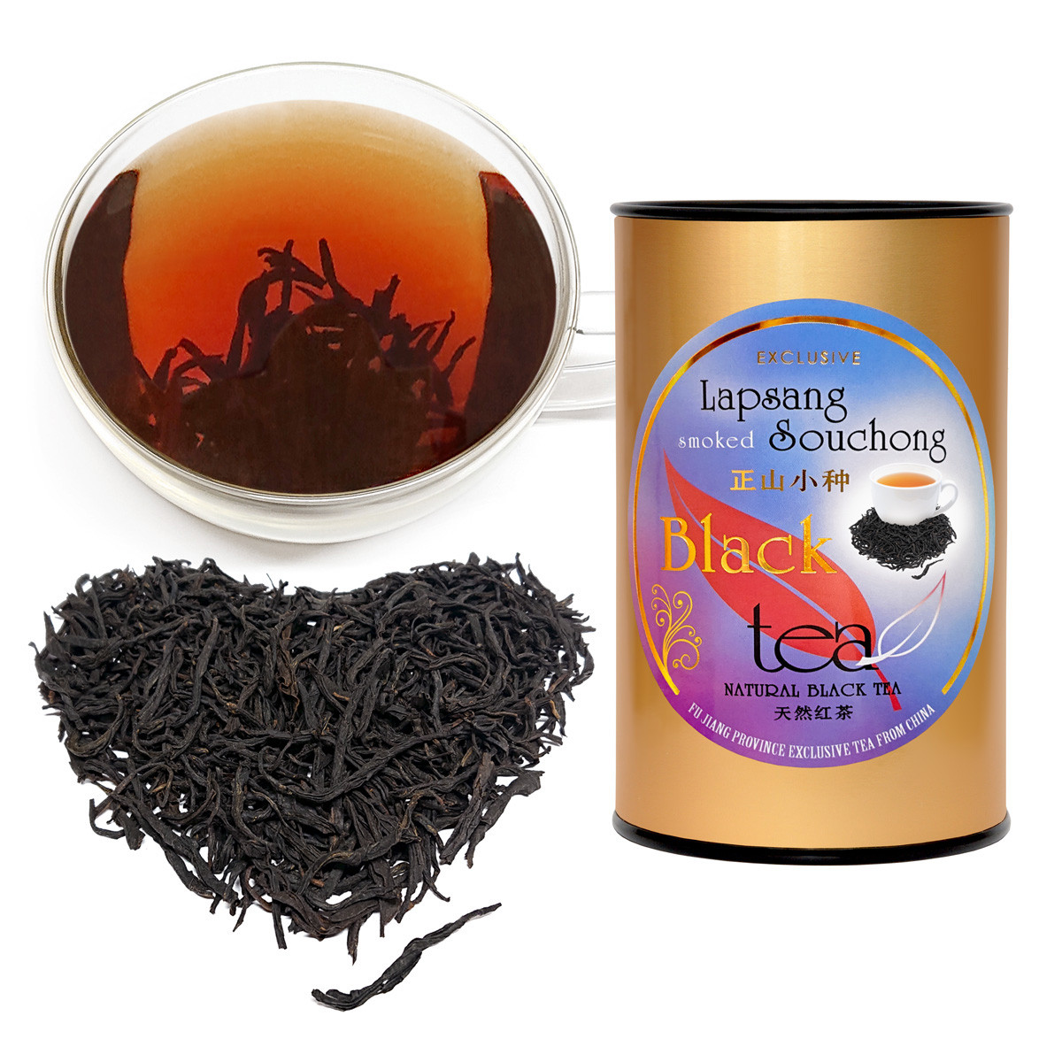LAPSANG SOUCHONG - Ķīnas melnā tēja ar dūmu aromātu PT100g Melnā tēja