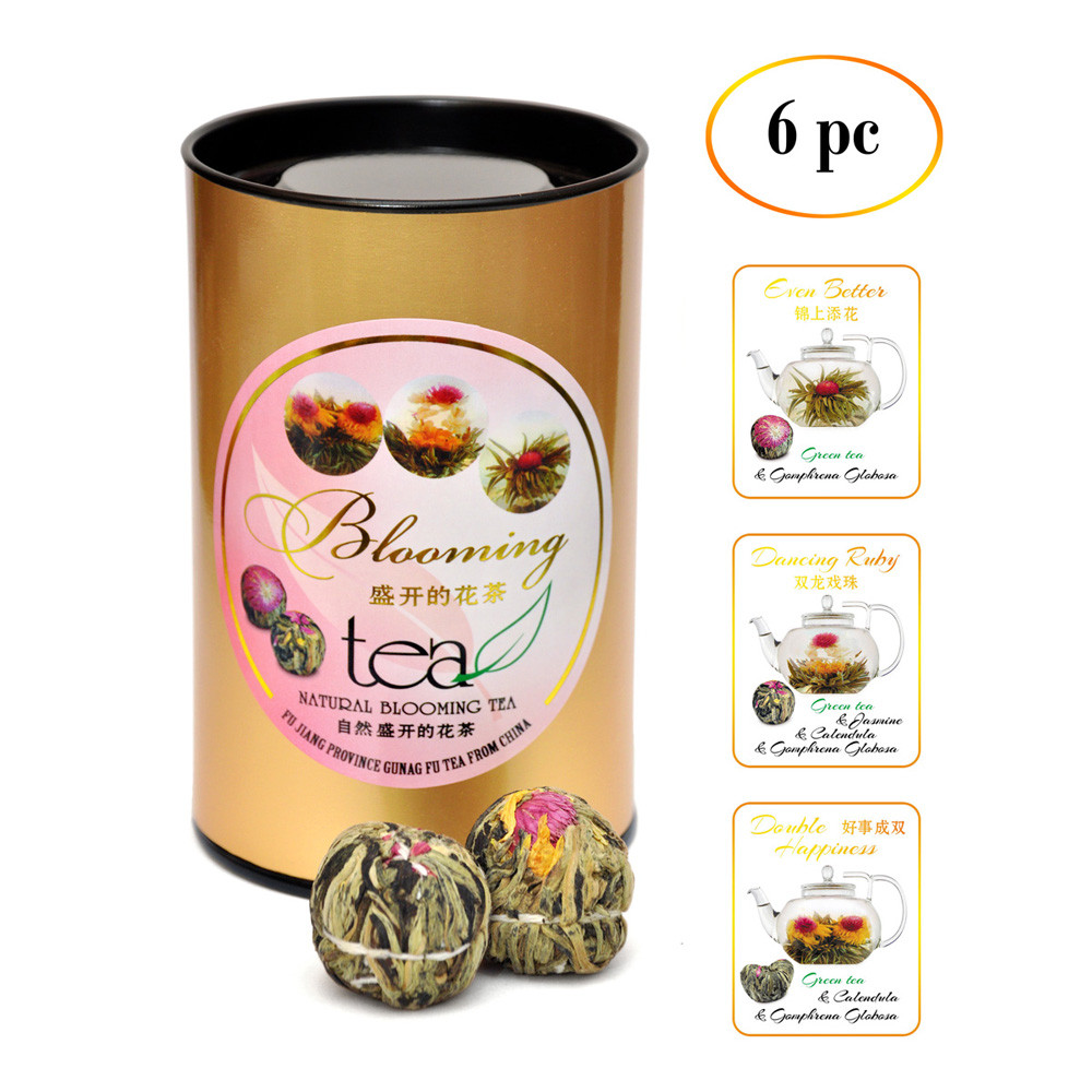 Blooming tea - Цветущий чай, PT 3 вида 6 шт. гр. Цветущий чай