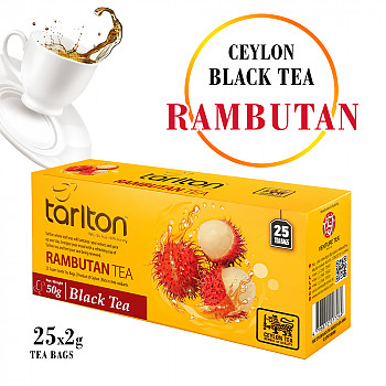 Ceilonas Melnā tēja „Rambutan”, paciņās, 25 gab., 50g Melnā tēja