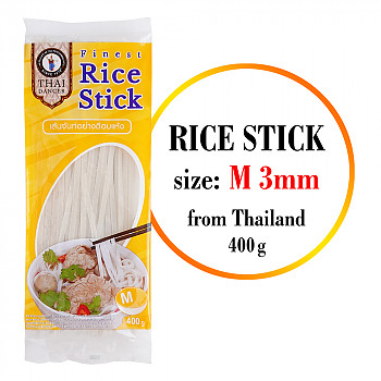 Rice Noodles 3mm 400gr. Nūdeles, Rīsi, Graudaugi