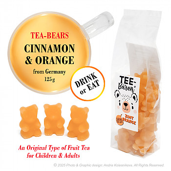 Tea Bears Cinnamon & Orange, 125 г Фруктовый чай