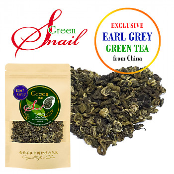 Earl Grey Green Snail 50gr. Zaļā tēja