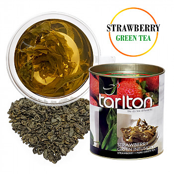 Ceylon Zemeņu zaļā tēja, 100gr. Zaļā tēja
