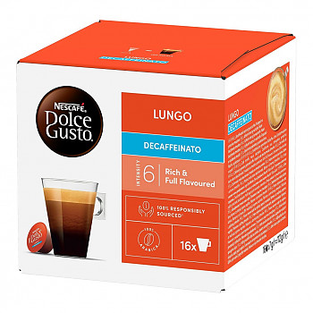 Dolce Gusto Lungo Decaffeinato 16gab. Kafijas kapsulas