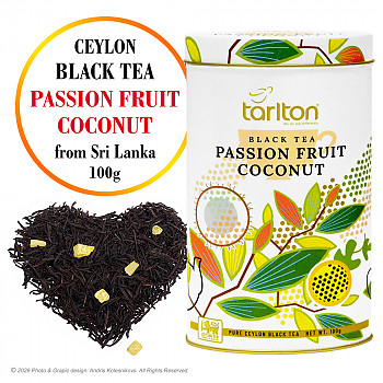 Ceylon Passion fruit Coconut melnā tēja100 gr. Melnā tēja