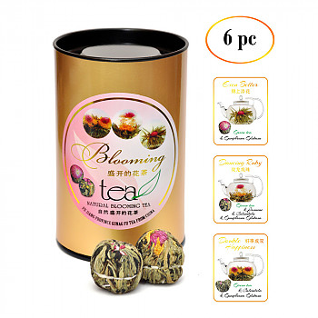 Blooming tea - Ziedošā tēja PT 3 veidi - 6 gab. gr. Ziedoša tēja