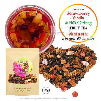 Fantastic Strawberry-Vanilla Milk Oolong 100 gr. Augļu tēja