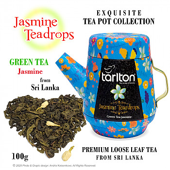Tea Pot Jasmine Teadrops 100 gr. Zaļā tēja